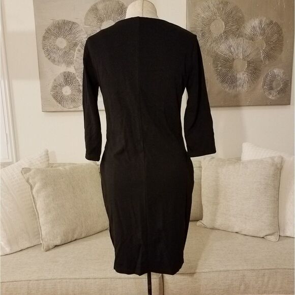 Gibson Knot Front Stretch Knit Dress sz Medium - Picture 6 of 8